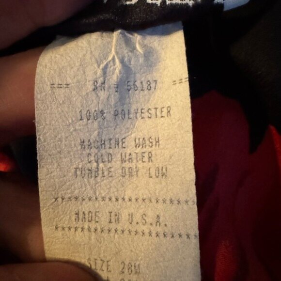 Vintage Midi Skirt Size 28W Dark Floral Fairy Grunge Goth Romantic Whimsigoth - Picture 5 of 7